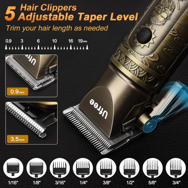 Ufree Beard Trimmer, Hair Clippers Mens Shaver Electric Razor, Hair Trimmer for Men Cordless Barber Clippers and Trimmers Set, Hair Cutting Kit for Men Grooming Gifts - Image 2
