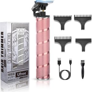 Ufree Hair Trimmer for Women, Bikini Trimmer Electric Razors Shaver for Women Grooming, Waterproof Hair Clippers Hair Cutting Kit, Gifts for Women (Rose Gold)