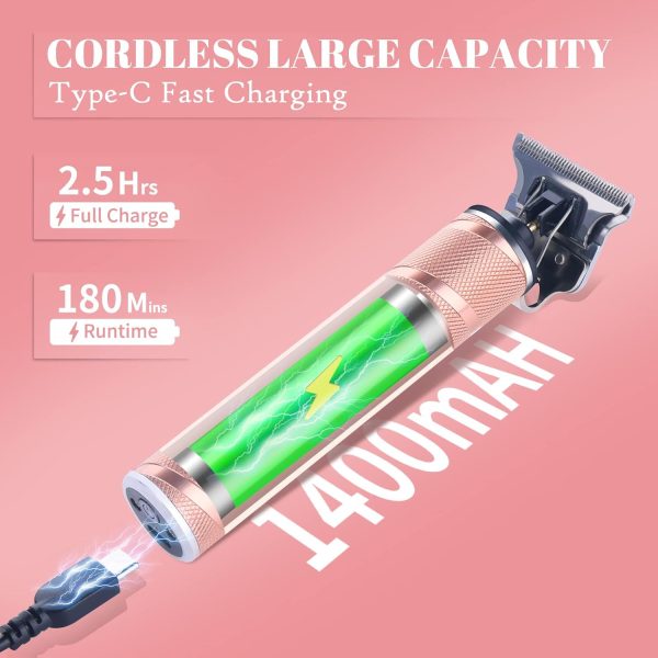 Ufree Hair Trimmer for Women, Bikini Trimmer Electric Razors Shaver for Women Grooming, Waterproof Hair Clippers Hair Cutting Kit, Gifts for Women (Rose Gold) - Image 4