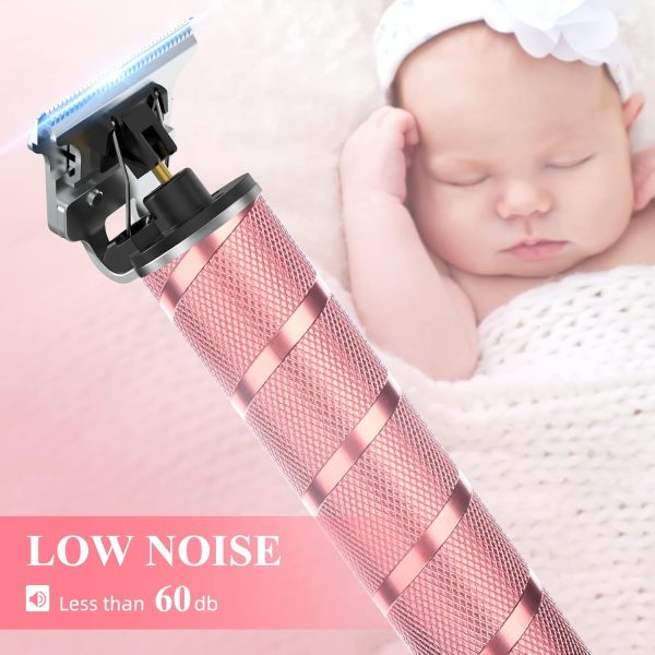 Ufree Hair Trimmer for Women, Bikini Trimmer Electric Razors Shaver for Women Grooming, Waterproof Hair Clippers Hair Cutting Kit, Gifts for Women (Rose Gold) - Image 6