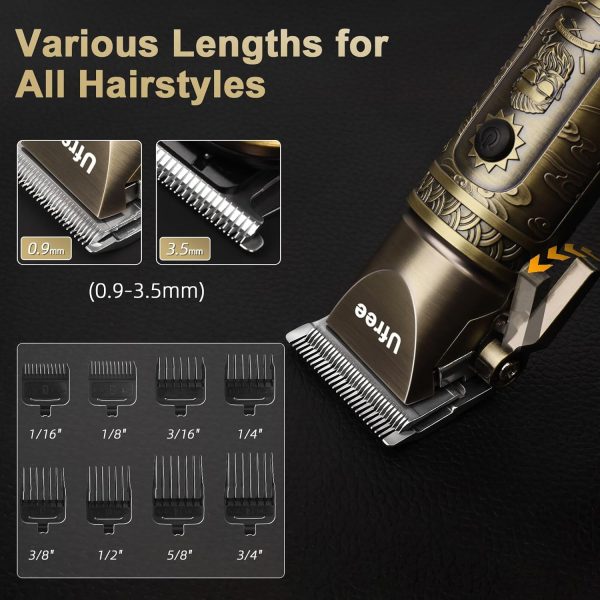 Ufree Hair Clippers for Men Professional with Beard Trimmer, Barber Clippers and Trimmers Set, Electric Razor Shavers for Men, Cordless Mens Grooming Kit for Nose, Face, Hair, Gifts - Image 4