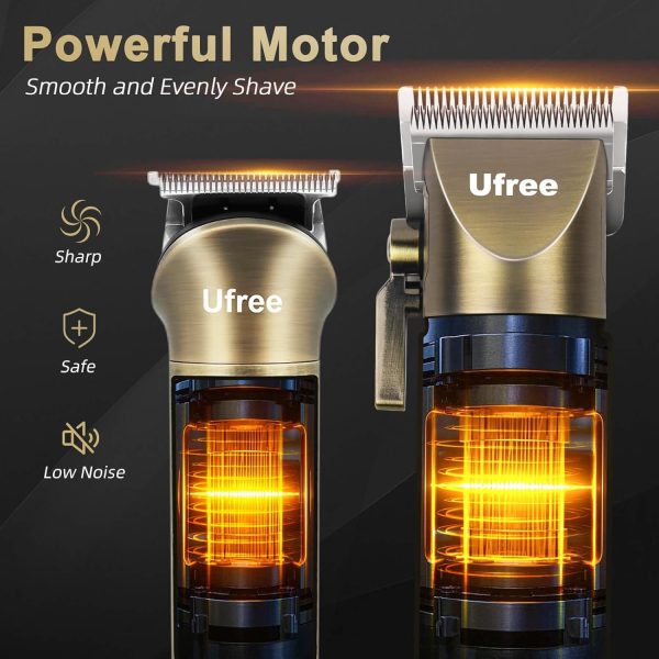 Ufree Hair Clippers for Men Professional with Beard Trimmer, Barber Clippers and Trimmers Set, Electric Razor Shavers for Men, Cordless Mens Grooming Kit for Nose, Face, Hair, Gifts - Image 5