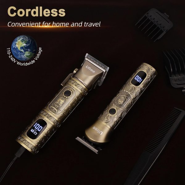 Ufree Hair Clippers for Men Professional with Beard Trimmer, Barber Clippers and Trimmers Set, Electric Razor Shavers for Men, Cordless Mens Grooming Kit for Nose, Face, Hair, Gifts - Image 7
