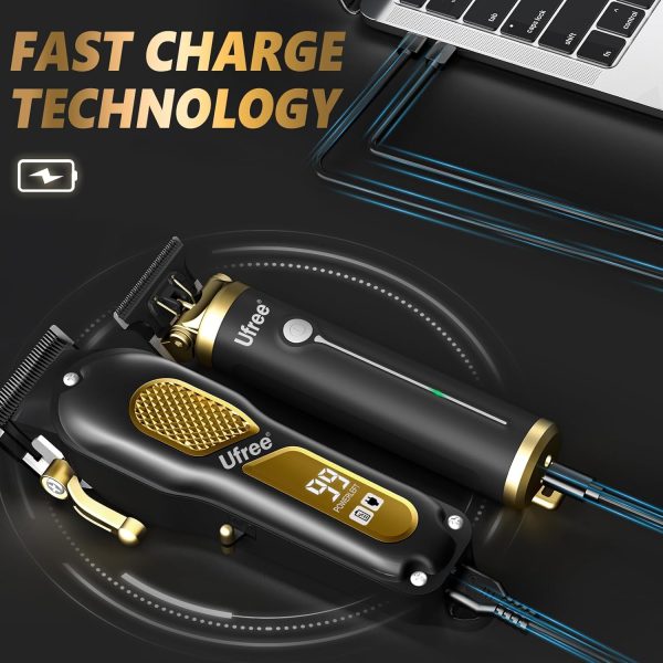 Ufree Hair Clippers for Men, Professional Clippers and Trimmers Set, Cordless Clippers for Hair Cutting, Beard Trimmer, Barber Clippers, Rechargeable Electric Shaver, Gifts for Men - Image 7