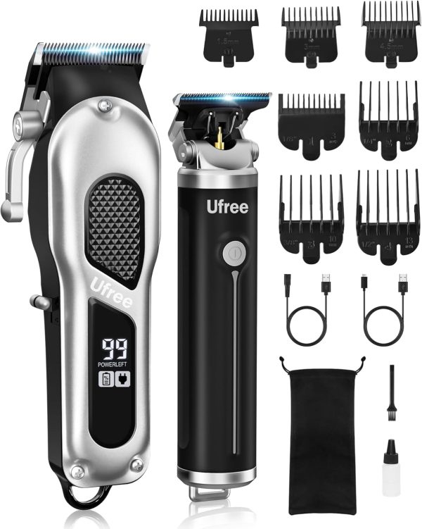 Ufree Hair Clippers for Men, Professional Clippers and Trimmers Set, Cordless Clippers for Hair Cutting, Beard Trimmer, Barber Clippers, Rechargeable Electric Shaver, Gifts for Men - Image 8