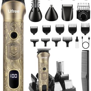 Ufree Beard Trimmer for Men, Electric Razor Shavers, Cordless Hair Clippers, Shaving Kit for Mustache, Body, Nose, Ear and Face,7 in 1 Beard Grooming Kit, Birthday Gifts for Men Father Dad