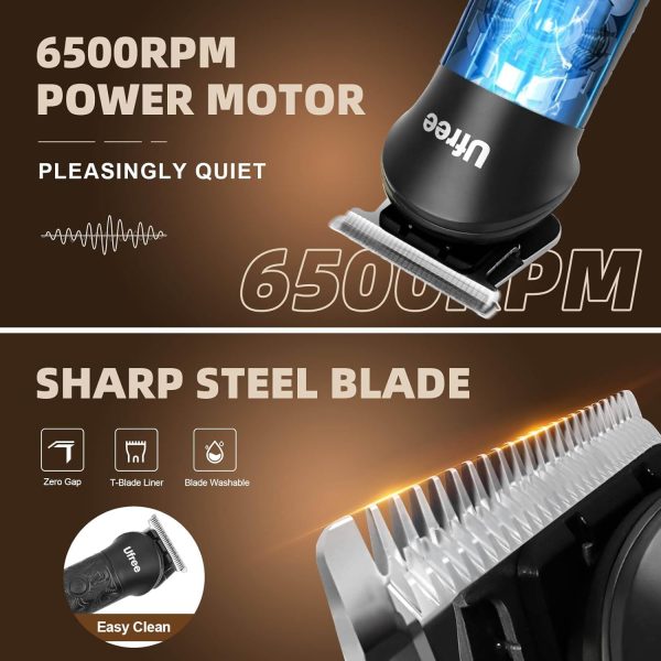 Ufree Beard Trimmer for Men, Electric Razor Shavers, Cordless Hair Clippers, Shaving Kit for Mustache, Body, Nose, Ear and Face,7 in 1 Beard Grooming Kit, Birthday Gifts for Men Father Dad - Image 11