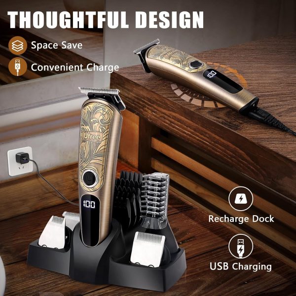 Ufree Beard Trimmer for Men, Waterproof Electric Razor for Nose, Body, Face & Mustache, Cordless Hair Clippers Shavers Grooming Kit, Gifts for Men Husband Father - Image 12